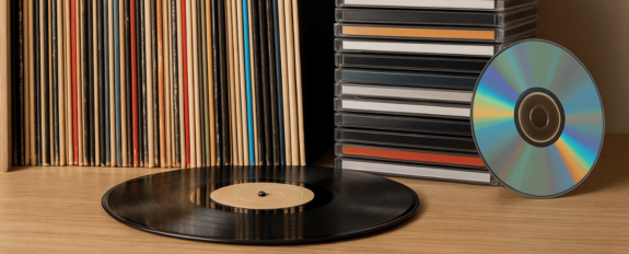 Almacenar vinilos y CDs