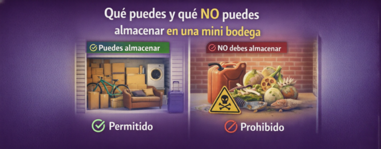 Que puede y que no puedes guardar en una bodega